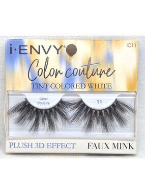 I-Envy Color Couture Faux Mink Lashes IC11 Tint Colored White Plush 3D Effect